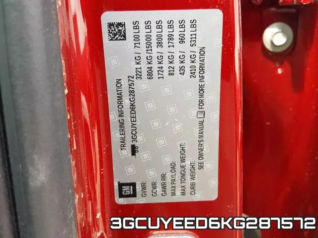 3GCUYEED6KG287572 фото 2