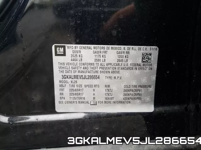 3GKALMEV5JL286654 фото 2