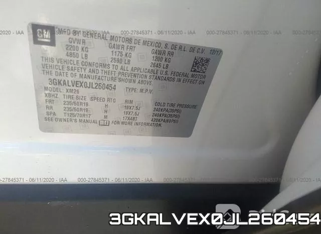 3GKALVEX0JL260454 фото 10