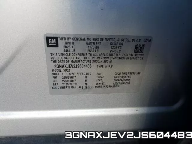 3GNAXJEV2JS604483 фото 2