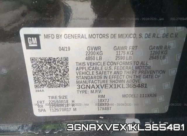 3GNAXVEX1KL365481 фото 10