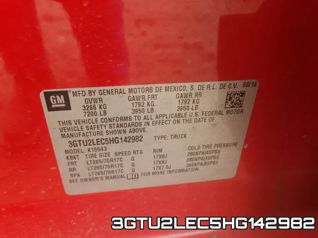3GTU2LEC5HG142982 фото 2