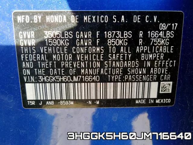 3HGGK5H60JM716640 фото 2