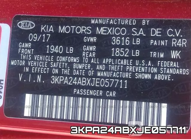 3KPA24ABXJE057711 фото 10