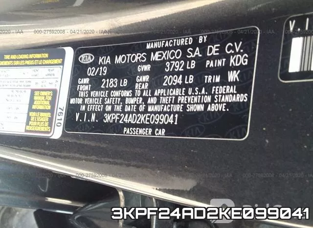 3KPF24AD2KE099041 фото 10
