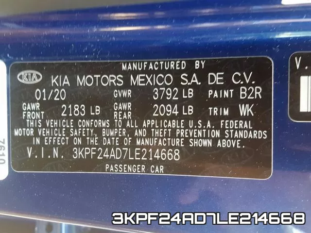 3KPF24AD7LE214668 фото 2