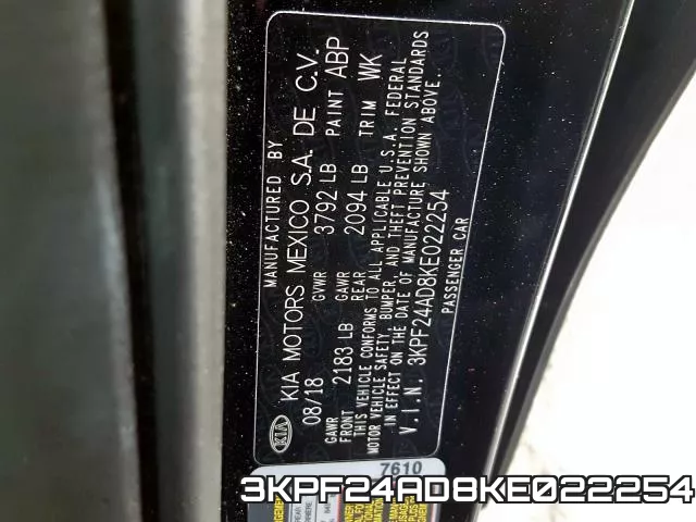 3KPF24AD8KE022254 фото 2