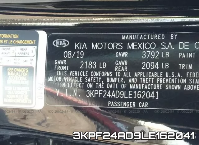3KPF24AD9LE162041 фото 10