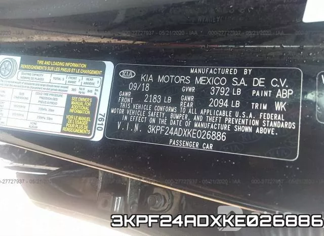 3KPF24ADXKE026886 фото 10