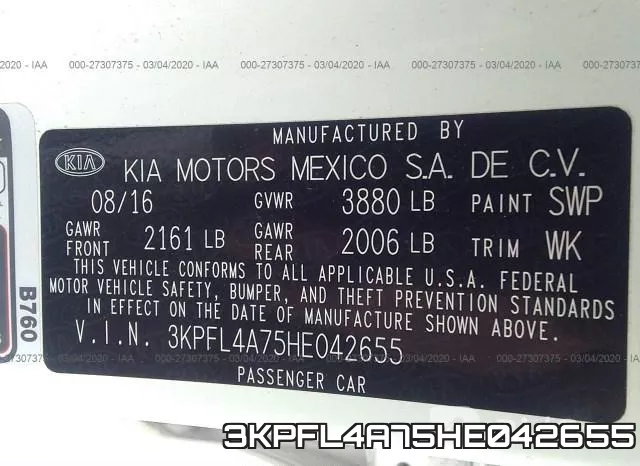 3KPFL4A75HE042655 фото 10