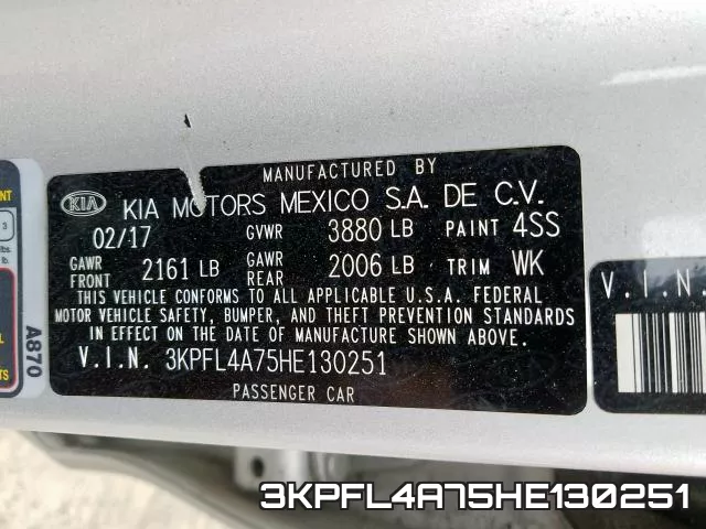 3KPFL4A75HE130251 фото 2
