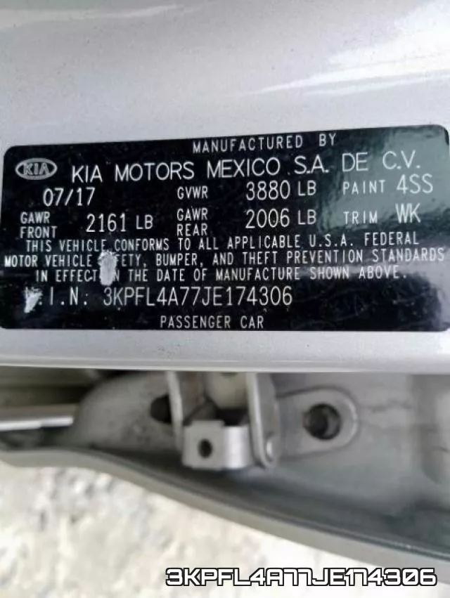 3KPFL4A77JE174306 фото 2