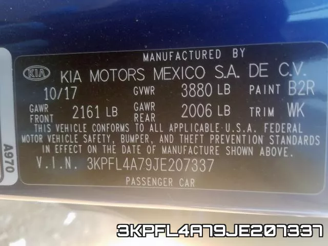 3KPFL4A79JE207337 фото 2