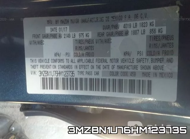 3MZBN1U76HM123735 фото 10