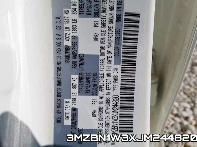 3MZBN1W3XJM244820 фото 2