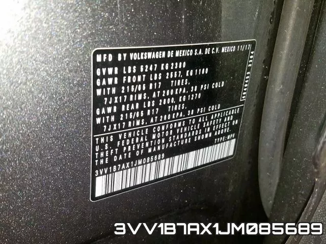 3VV1B7AX1JM085689 фото 2