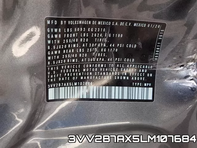 3VV2B7AX5LM107684 фото 2