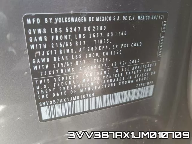 3VV3B7AX1JM010709 фото 2