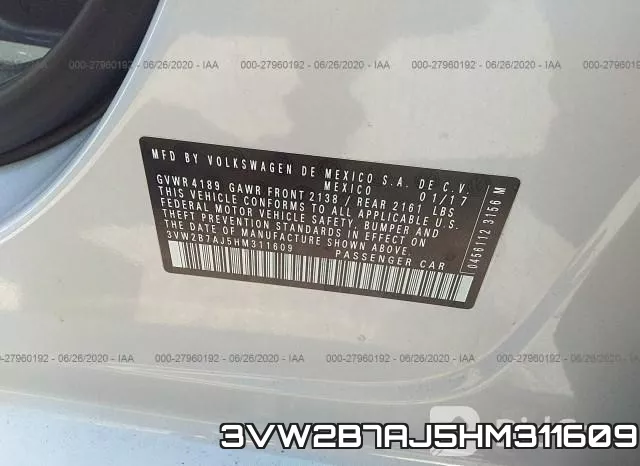 3VW2B7AJ5HM311609 фото 10