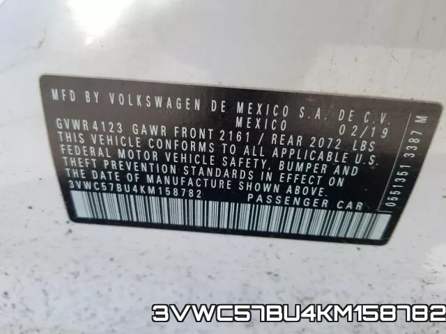 3VWC57BU4KM158782 фото 2