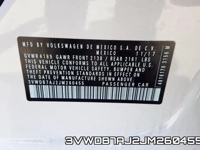 3VWDB7AJ2JM260455 фото 2