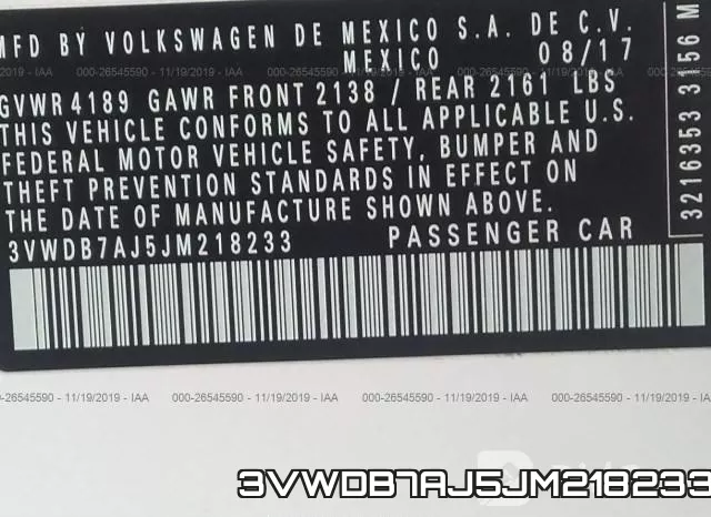 3VWDB7AJ5JM218233 фото 10