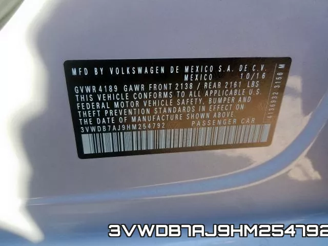 3VWDB7AJ9HM254792 фото 2