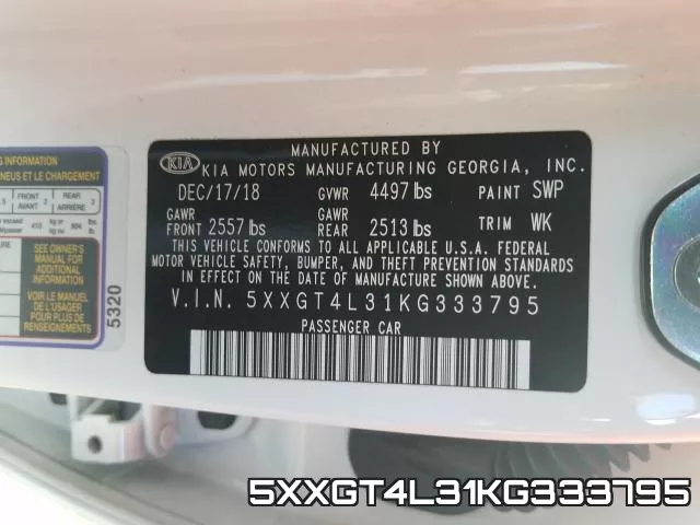 5XXGT4L31KG333795 фото 2