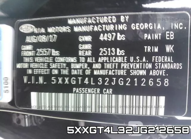 5XXGT4L32JG212658 фото 10