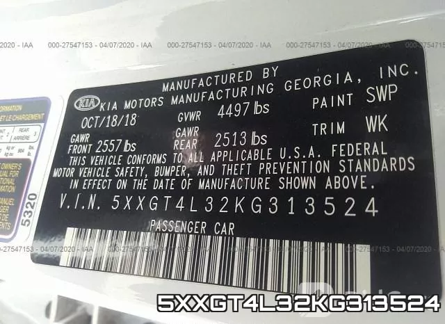 5XXGT4L32KG313524 фото 10