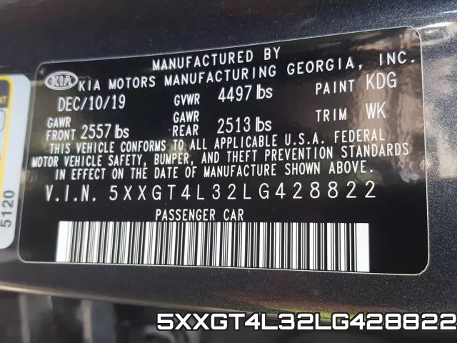 5XXGT4L32LG428822 фото 2