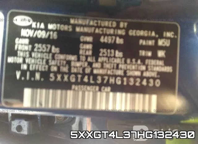 5XXGT4L37HG132430 фото 10