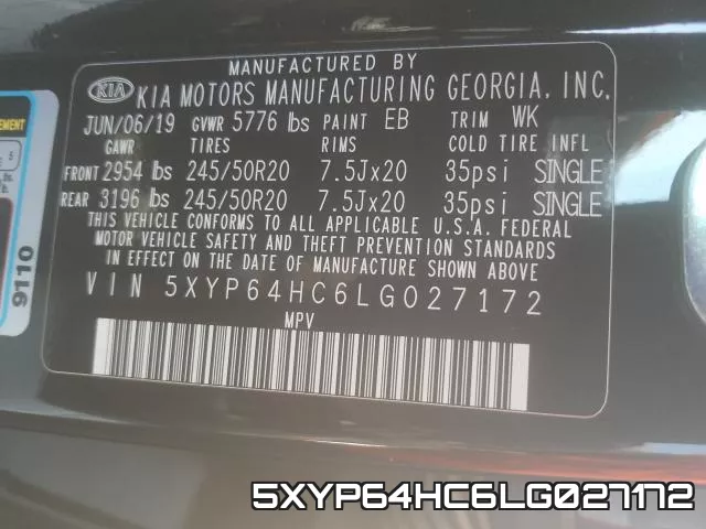 5XYP64HC6LG027172 фото 2