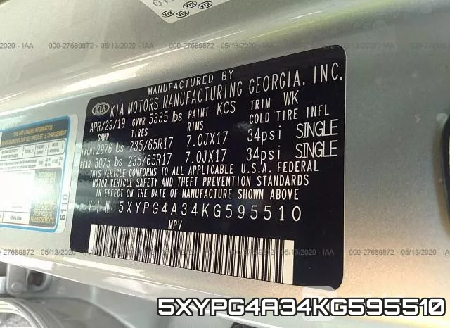 5XYPG4A34KG595510 фото 10