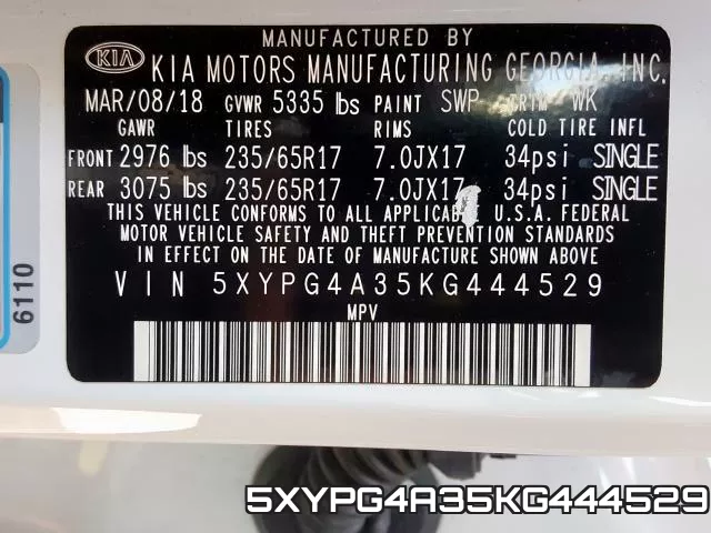 5XYPG4A35KG444529 фото 2