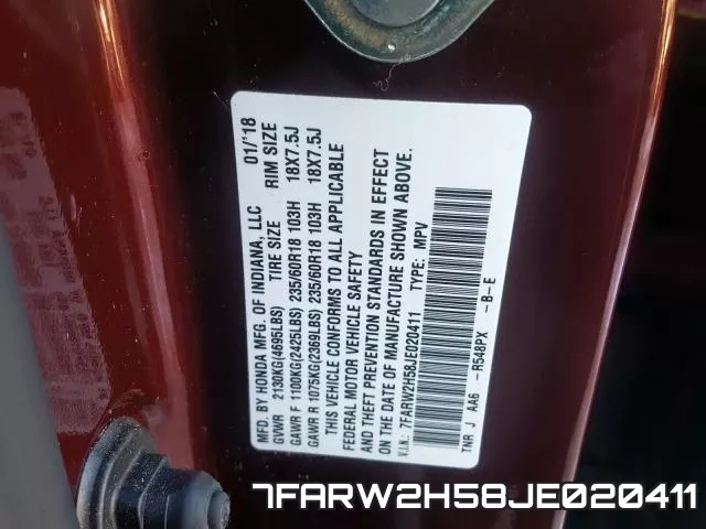7FARW2H58JE020411 фото 2