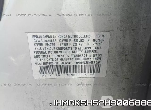 JHMGK5H52HS006886 фото 10