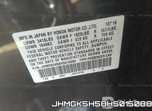 JHMGK5H58HS015088 фото 10