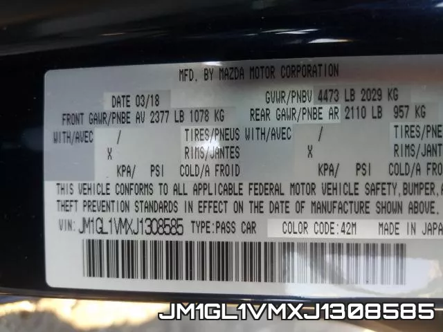 JM1GL1VMXJ1308585 фото 2
