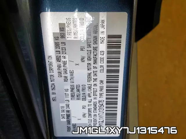 JM1GL1XY7J1315476 фото 2