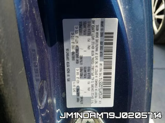 JM1NDAM79J0205714 фото 2