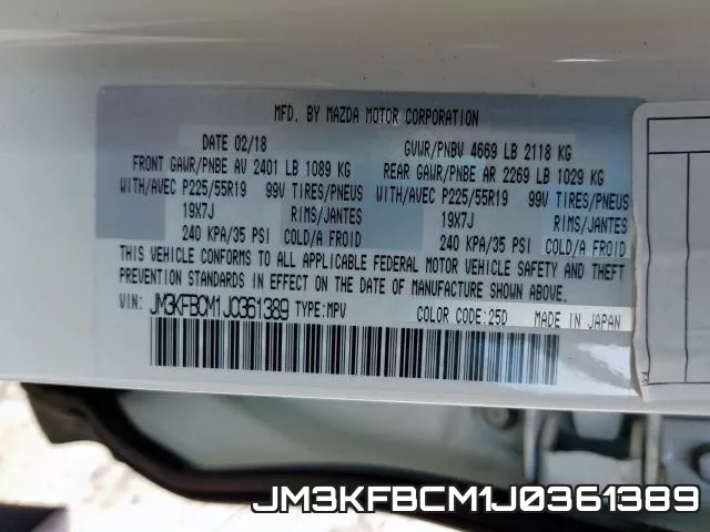 JM3KFBCM1J0361389 фото 2