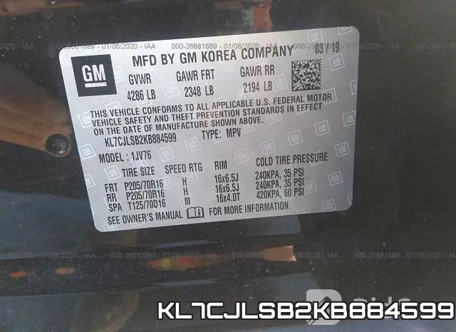 KL7CJLSB2KB884599 фото 10