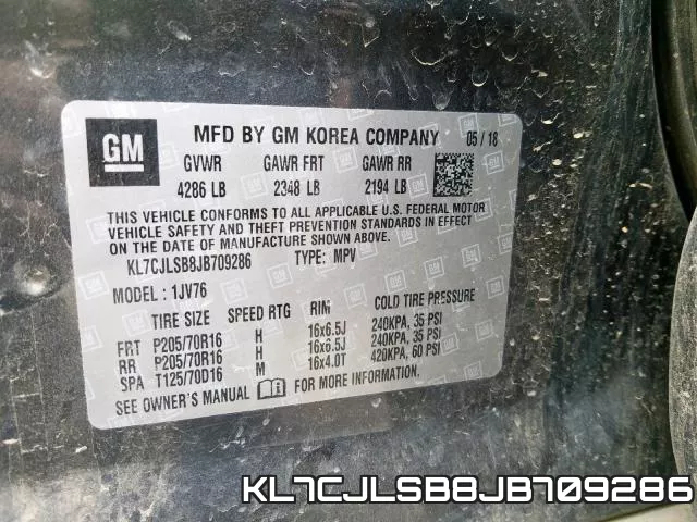KL7CJLSB8JB709286 фото 2