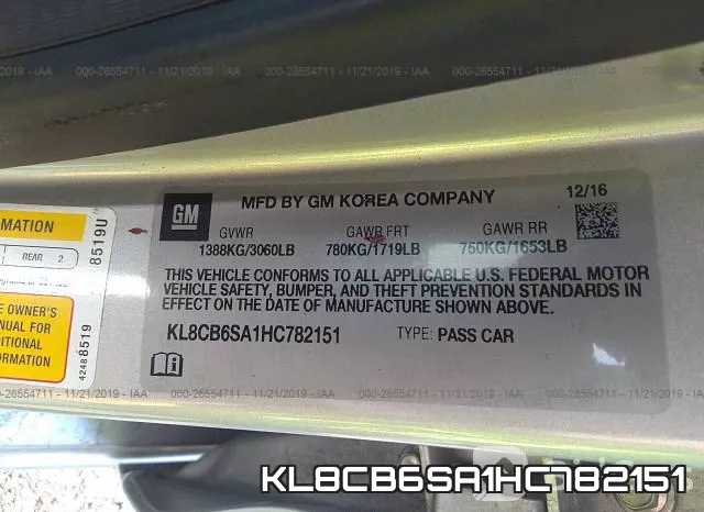 KL8CB6SA1HC782151 фото 10