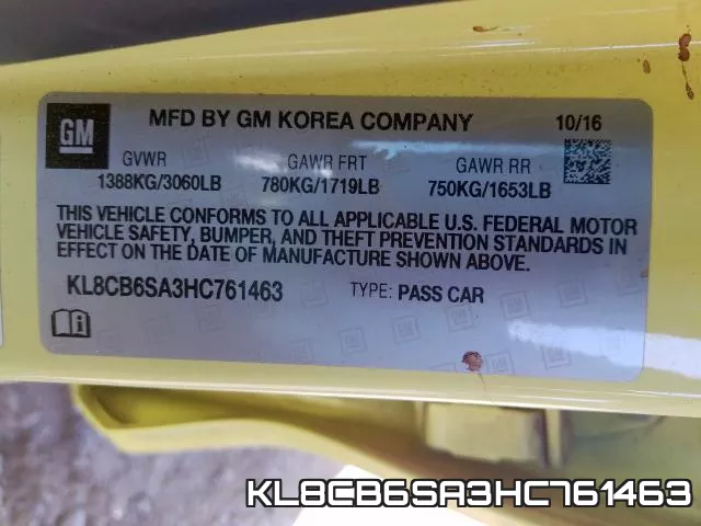KL8CB6SA3HC761463 фото 2