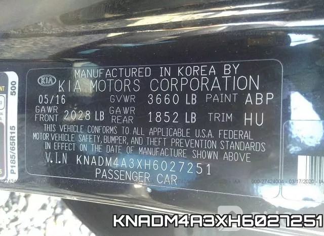 KNADM4A3XH6027251 фото 10