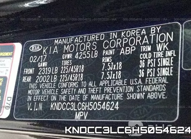 KNDCC3LC6H5054624 фото 10