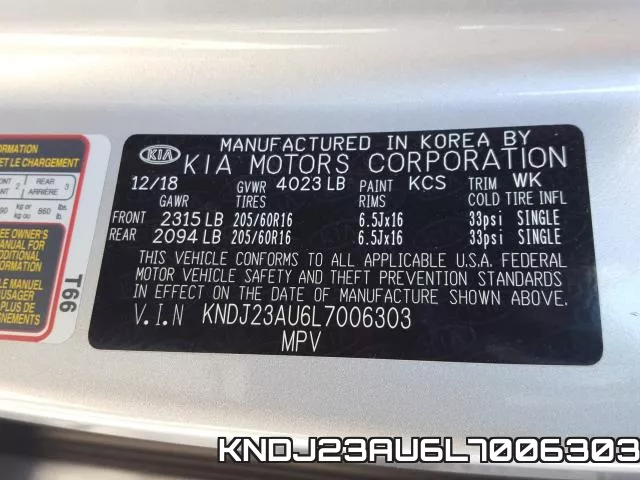KNDJ23AU6L7006303 фото 2