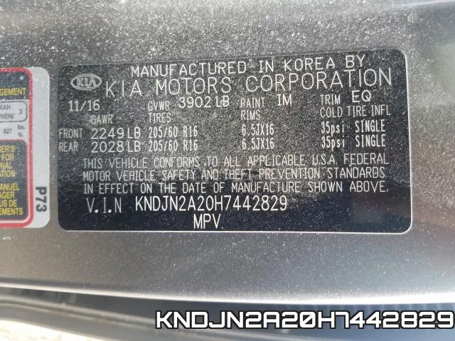 KNDJN2A20H7442829 фото 2